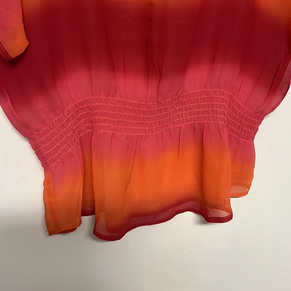 Sexy Sheer Chiffon Peach Tone Top Large - Picture 3 of 4